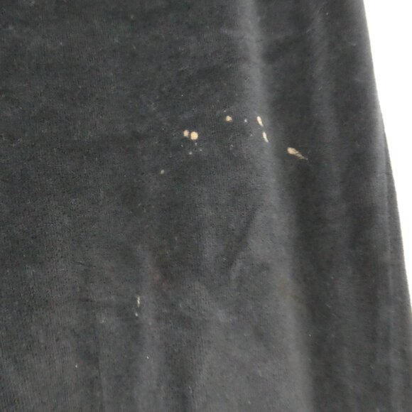 Black Velour Loungewear Bottoms | Bleach Spots On Front Leg | 14 inches measured - Picture 16 of 16